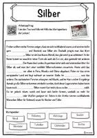 Vorschau - Unterrichtsreihen - Silber Lückentext mit Wortspeicher Hörverstehen und Suchsel - Seite 1