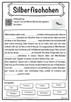 Vorschau - Unterrichtsreihen - Silberfischchen Lückentext mit Wortspeicher Hörverstehen und Suchsel - Seite 1