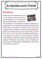 Vorschau - Unterrichtsreihen - Artikelübersicht Politik Lückentext mit Wortspeicher Hörverstehen und Suchsel - Seite 2