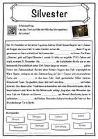 Vorschau - Unterrichtsreihen - Silvester Lückentext mit Wortspeicher Hörverstehen und Suchsel - Seite 1