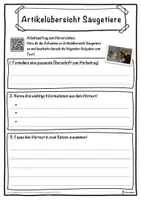 Vorschau - Unterrichtsreihen - Artikelübersicht Säugetiere Lückentext mit Wortspeicher Hörverstehen und Suchsel - Seite 3