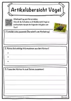Vorschau - Unterrichtsreihen - Artikelübersicht Vögel Lückentext mit Wortspeicher Hörverstehen und Suchsel - Seite 3