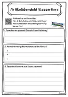 Vorschau - Unterrichtsreihen - Artikelübersicht Wassertiere Lückentext mit Wortspeicher Hörverstehen und Suchsel - Seite 3