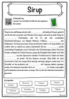 Vorschau - Unterrichtsreihen - Sirup Lückentext mit Wortspeicher Hörverstehen und Suchsel - Seite 1