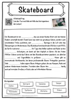 Vorschau - Unterrichtsreihen - Skateboard Lückentext mit Wortspeicher Hörverstehen und Suchsel - Seite 1