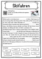 Vorschau - Unterrichtsreihen - Skifahren Lückentext mit Wortspeicher Hörverstehen und Suchsel - Seite 1