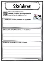 Vorschau - Unterrichtsreihen - Skifahren Lückentext mit Wortspeicher Hörverstehen und Suchsel - Seite 3