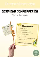 Vorschau - Bildkarten - Sommerferien Geschenk - Zitronenlimonade - Deckblatt