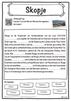 Vorschau - Unterrichtsreihen - Skopje Lückentext mit Wortspeicher Hörverstehen und Suchsel - Seite 1