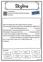 Vorschau - Unterrichtsreihen - Skyline Lückentext mit Wortspeicher Hörverstehen und Suchsel - Seite 1