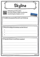 Vorschau - Unterrichtsreihen - Skyline Lückentext mit Wortspeicher Hörverstehen und Suchsel - Seite 3