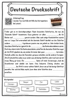 Vorschau - Unterrichtsreihen - Deutsche Druckschrift Lückentext mit Wortspeicher Hörverstehen und Suchsel - Seite 1