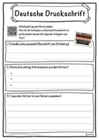 Vorschau - Unterrichtsreihen - Deutsche Druckschrift Lückentext mit Wortspeicher Hörverstehen und Suchsel - Seite 3