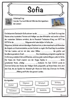 Vorschau - Unterrichtsreihen - Sofia Lückentext mit Wortspeicher Hörverstehen und Suchsel - Seite 1