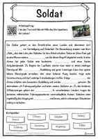 Vorschau - Unterrichtsreihen - Soldat Lückentext mit Wortspeicher Hörverstehen und Suchsel - Seite 1