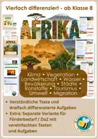 Vorschau - Unterrichtsreihen - Geografie Materialpaket: Deutschland, Klimazonen, Regenwald, Naturkatastrophen, Extremwetter & Afrika - vierfach differenziert inkl. Förderversion / DaZ-Version - Seite 1