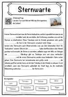 Vorschau - Unterrichtsreihen - Sternwarte Lückentext mit Wortspeicher Hörverstehen und Suchsel - Seite 1