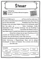 Vorschau - Unterrichtsreihen - Steuer Lückentext mit Wortspeicher Hörverstehen und Suchsel - Seite 1