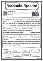 Vorschau - Unterrichtsreihen - Sorbische Sprache Lückentext mit Wortspeicher Hörverstehen und Suchsel - Seite 1