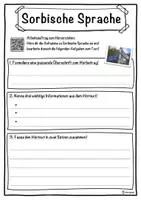 Vorschau - Unterrichtsreihen - Sorbische Sprache Lückentext mit Wortspeicher Hörverstehen und Suchsel - Seite 3