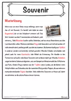 Vorschau - Unterrichtsreihen - Souvenir Lückentext mit Wortspeicher Hörverstehen und Suchsel - Seite 2