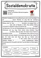 Vorschau - Unterrichtsreihen - Sozialdemokratie Lückentext mit Wortspeicher Hörverstehen und Suchsel - Seite 1