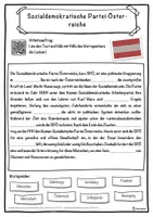 Vorschau - Unterrichtsreihen - Sozialdemokratische Partei Österreichs Lückentext mit Wortspeicher Hörverstehen und Suchsel - Seite 1