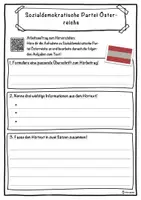 Vorschau - Unterrichtsreihen - Sozialdemokratische Partei Österreichs Lückentext mit Wortspeicher Hörverstehen und Suchsel - Seite 3