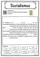 Vorschau - Unterrichtsreihen - Sozialismus Lückentext mit Wortspeicher Hörverstehen und Suchsel - Seite 1