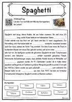 Vorschau - Unterrichtsreihen - Spaghetti Lückentext mit Wortspeicher Hörverstehen und Suchsel - Seite 1