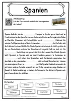 Vorschau - Unterrichtsreihen - Spanien Lückentext mit Wortspeicher Hörverstehen und Suchsel - Seite 1