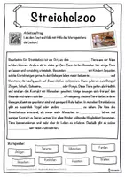 Vorschau - Unterrichtsreihen - Streichelzoo Lückentext mit Wortspeicher Hörverstehen und Suchsel - Seite 1