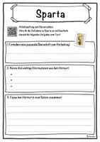Vorschau - Unterrichtsreihen - Sparta Lückentext mit Wortspeicher Hörverstehen und Suchsel - Seite 3