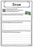 Vorschau - Unterrichtsreihen - Strom Lückentext mit Wortspeicher Hörverstehen und Suchsel - Seite 3