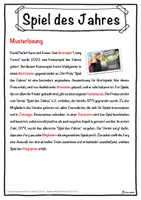 Vorschau - Unterrichtsreihen - Spiel des Jahres Lückentext mit Wortspeicher Hörverstehen und Suchsel - Seite 2