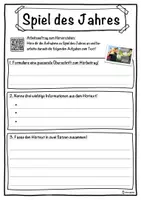 Vorschau - Unterrichtsreihen - Spiel des Jahres Lückentext mit Wortspeicher Hörverstehen und Suchsel - Seite 3