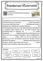 Vorschau - Unterrichtsreihen - Ständestaat (Österreich) Lückentext mit Wortspeicher Hörverstehen und Suchsel - Seite 1