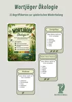 Vorschau - Spiele - Wortjäger Ökologie – 31 Begriffskarten zur spielerischen Wiederholung - Deckblatt