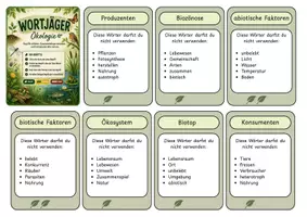 Vorschau - Spiele - Wortjäger Ökologie – 31 Begriffskarten zur spielerischen Wiederholung - Seite 1