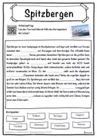 Vorschau - Unterrichtsreihen - Spitzbergen Lückentext mit Wortspeicher Hörverstehen und Suchsel - Seite 1