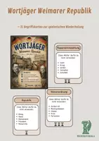 Vorschau - Spiele - Wortjäger Weimarer Republik – 31 Begriffskarten zur spielerischen Wiederholung - Deckblatt