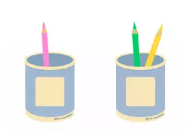 Aperçu - Jeux - Les pots à crayons – Associer quantité et représentation du nombre (1 à 6) | Atelier autonome PS-MS-GS – Thème de la rentrée - Page 1
