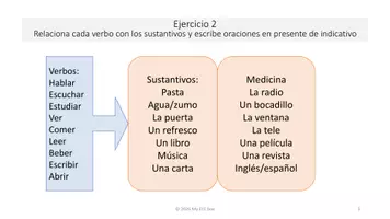 Vorschau - Arbeitsblätter - Presente de indicativo - Tabla de conjugaciones + 3 ejercicios (A1.1) - Seite 2