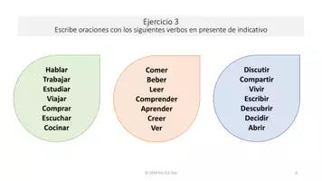 Vorschau - Arbeitsblätter - Presente de indicativo - Tabla de conjugaciones + 3 ejercicios (A1.1) - Seite 3
