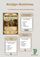 Vorschau - Spiele - Wortjäger Absolutismus – 31 Begriffskarten zur spielerischen Wiederholung - Deckblatt