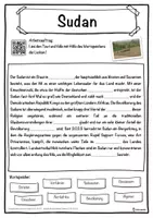 Vorschau - Unterrichtsreihen - Sudan Lückentext mit Wortspeicher Hörverstehen und Suchsel - Seite 1