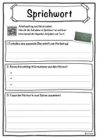 Vorschau - Unterrichtsreihen - Sprichwort Lückentext mit Wortspeicher Hörverstehen und Suchsel - Seite 3