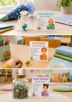 Vorschau - Arbeitsblätter - Begrüßungsgeschenk 1. Klasse | 4 Willkommensgeschenke zur Einschulung | Geschenk Schulanfang Klasse 1 Grundschule - Seite 1