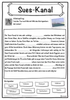 Vorschau - Unterrichtsreihen - Sues-Kanal Lückentext mit Wortspeicher Hörverstehen und Suchsel - Seite 1
