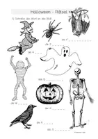 Vorschau - Arbeitsblätter - Halloween • Wortschatztraining • Deutsch/LRS/ DaZ/DaF • Klasse 3-7 - Seite 1